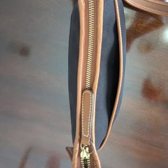 Coach vintage Cavas Leather  Shoulder Bag Crossbody Black Brown - Picture 8 of 16